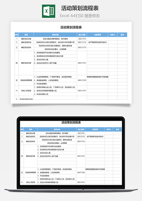 活动策划流程表