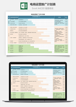 电商运营推广计划表