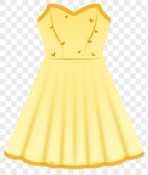 黄色可爱抹胸裙子