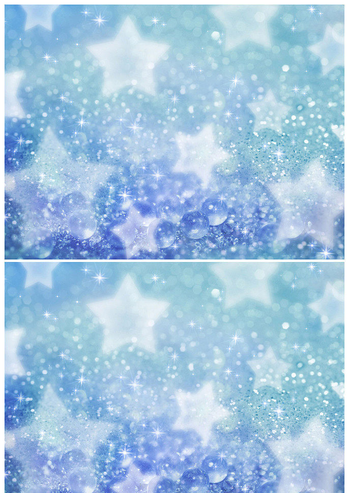 五角星玻璃球点点光斑梦幻蓝背景图片