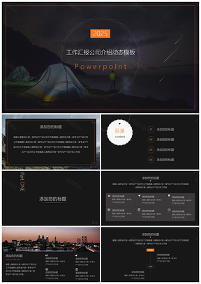 2025黑色精美高端金公司介绍工作总结业务推广PPT模板