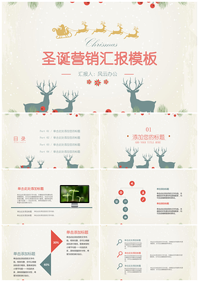 圣诞节营销汇报通用模板