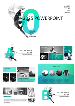 2025白色东邪设计！幻彩时尚商务PPT模板