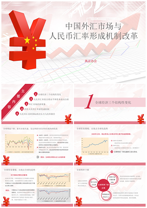 红色中国外汇市场与人民币汇率形成机制改革PPT模板