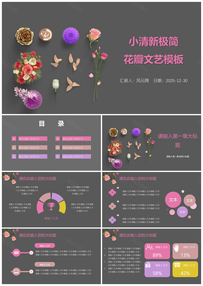 2025彩色小清新极工作总结报告演讲PPT模板