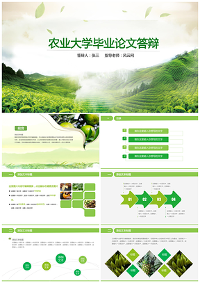 绿色农业大学毕业答辩PPT模板