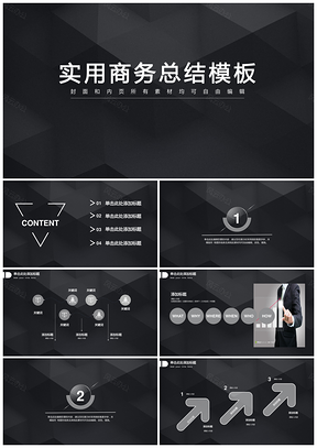 白色超实用商务总结计划PPT模板
