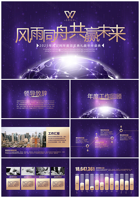 2025黄色年终总结年度盛典PPT模板