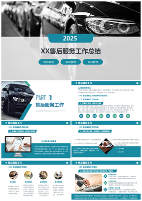 2025工作售后服务总结PPT模板