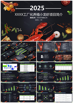 养殖小龙虾工厂化产品项目简介（内容详尽+框架完整）PPT模板