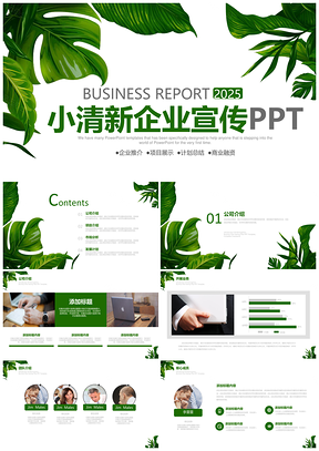 2025绿色公司产品宣传计划书PPT模板