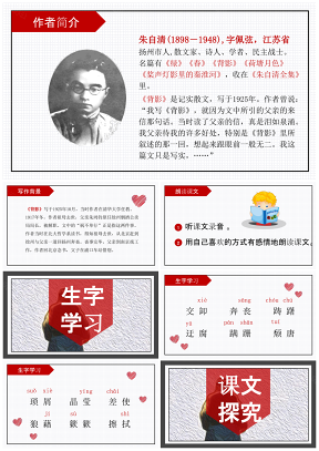 05-古诗古文初中语文老师课件备课故事分享《背影》PPT模板