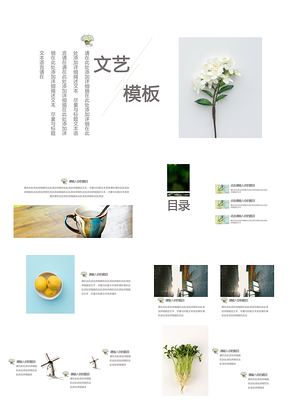 唯美白色极简主义简约风公司简介创意PPT模板