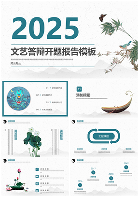 2025白色中国风本科研究生开题报告毕业答辩项目总结精美PPT模板