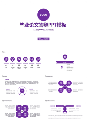 实用本科开题报告毕业项目论文答辩总结PPT模板