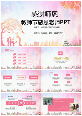 2025报告红色大气年终工作总结汇报PPT模板