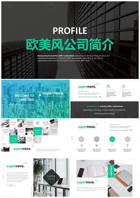 绿色严谨商务公司简介企业文化介绍PPT模板