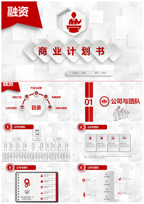 动态彩色创业融资商业计划书PPT模板