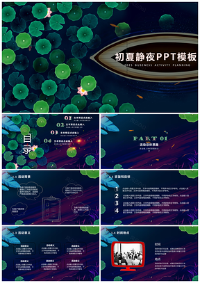 2025绿色初夏静夜风商务融资方案PPT模板
