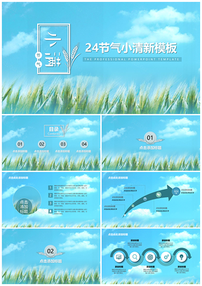 绿色小满节气小清新PPT模板