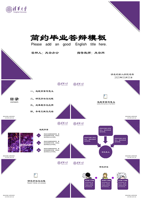 2025白色简约毕业答辩PPT模板
