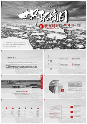 2025红色世界环境日环保活动PPT模板
