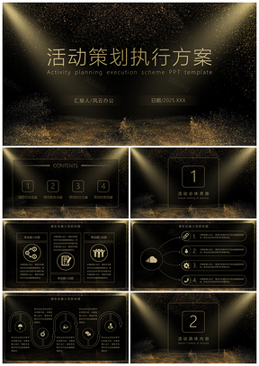 2025黄色黑金风活动策划PPT模板