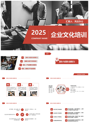 2025白色企业宣传文化培训PPT模板