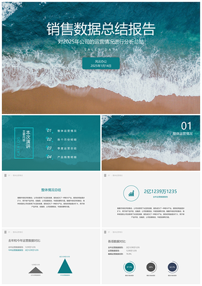 销售数据演示模板简约风格