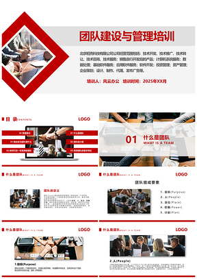 2025白色企业团队管理与建设培训PPT模板