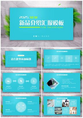2025动态彩色新品介绍汇报PPT模板