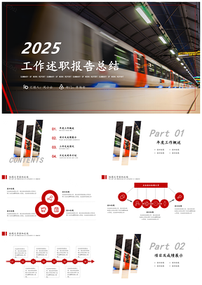 2025高端轨道交通汇报总结PPT模板