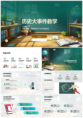 历史大事件多维影响教学应用分析PPT模板