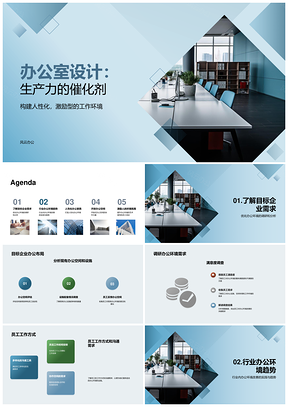 办公空间布局优化与员工效率PPT模板