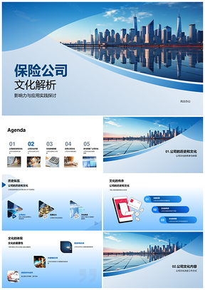 保险公司文化发展核心价值PPT模板
