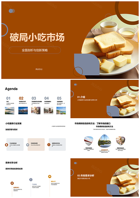 小吃服务市场调研与竞争分析PPT模板