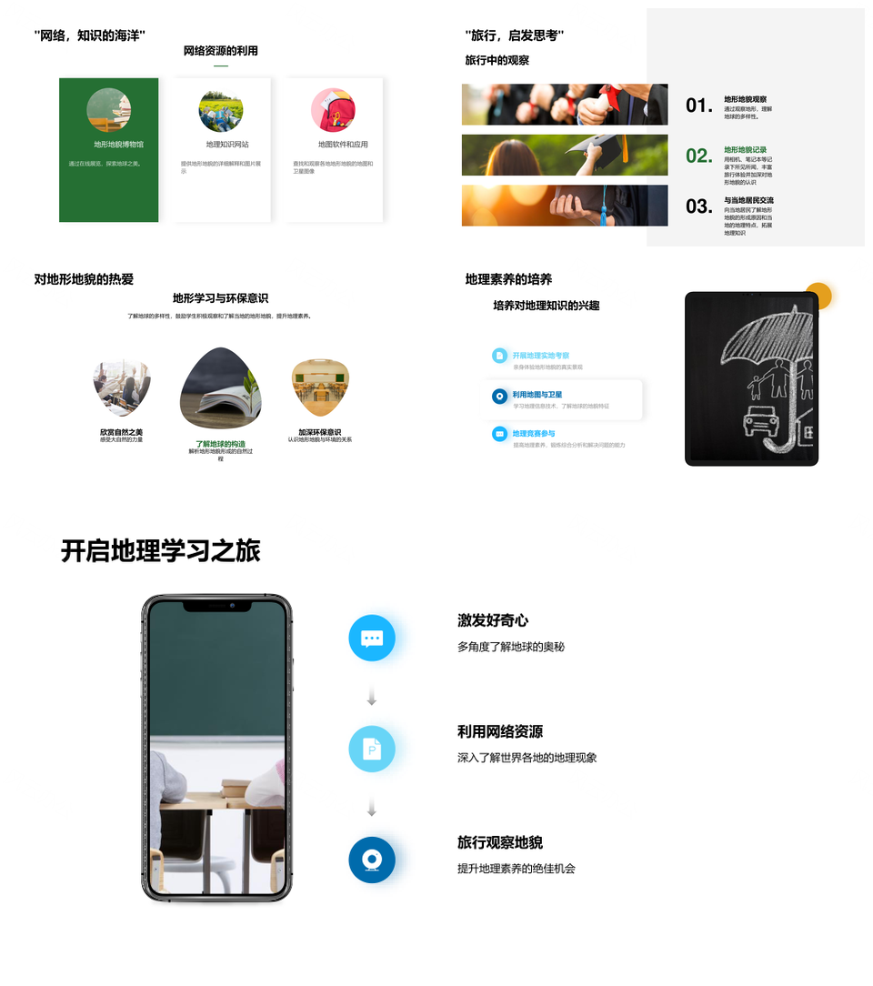 初中科学探索地球构造地貌演变环保PPT模板