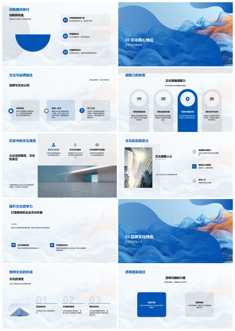 游戏娱乐企业文化趋势品牌团队策略福利竞争力PPT模板