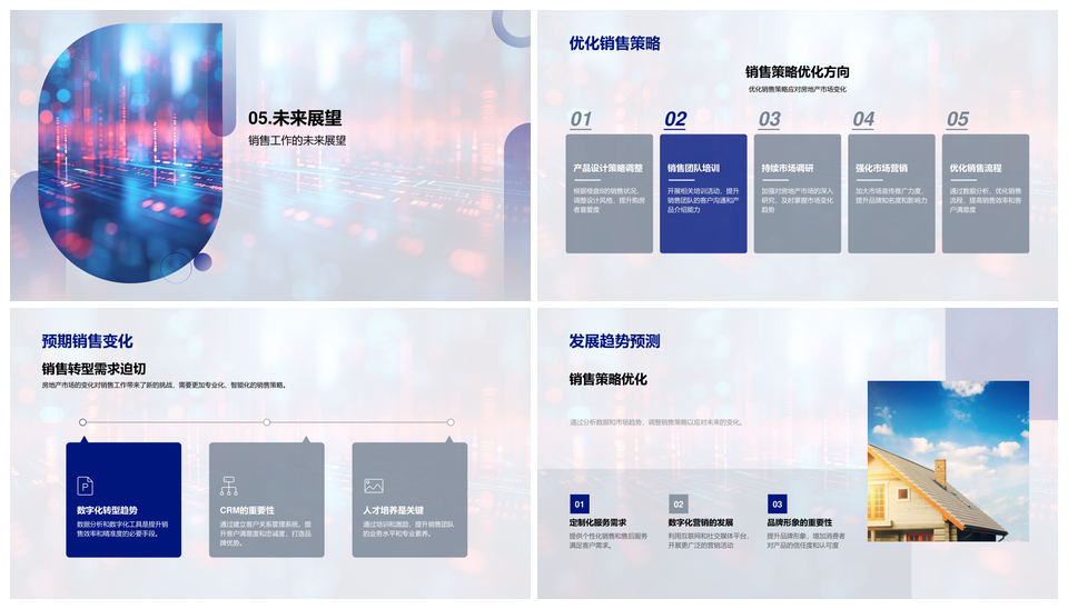 房产销售月度趋势分析策略调整总结报告PPT模板