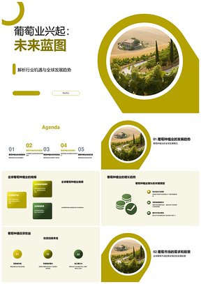 葡萄种植业全球与国内趋势收益需求展望PPT模板