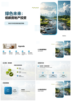 绿色低碳地产融资可持续发展PPT模板
