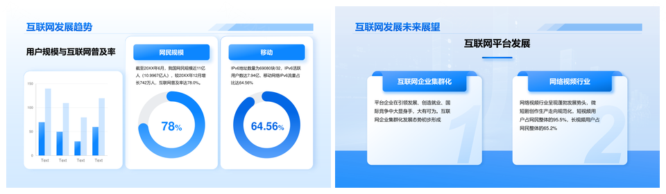 互联网数据可视化经营产品业务订单项目管理规划分析报告PPT模板