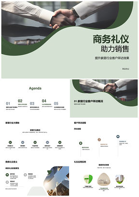 家居商务礼仪培训避误区提升销售业绩PPT模板