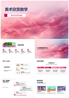 美术欣赏教学经典作品艺术素养提升PPT模板