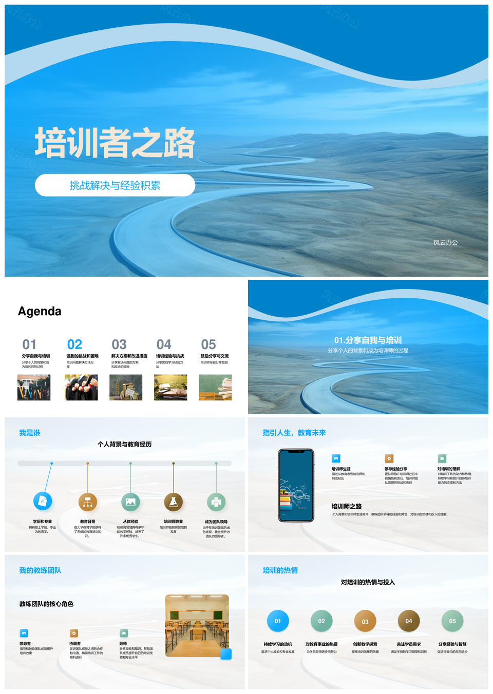 培训师成长挑战经验积累领团队教育方案PPT模板