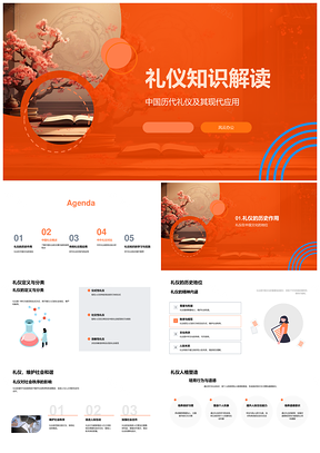 中国礼仪知识古今演变与修身秩序PPT模板