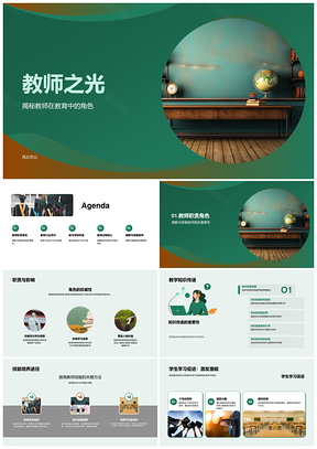 教师引领教育未来知识技能传递培养学习环境PPT模板