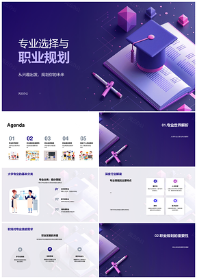 专业选择兴趣才能导向职业规划市场趋势PPT模板