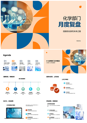 化学部门月复盘质控新品成本效率供应链技术应对烧瓶PPT模板