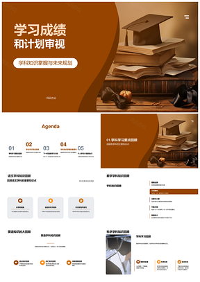 学业规划知识掌握与目标习惯审视PPT模板
